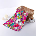 Girly Unicorn Cartoon Pattern Print Towel