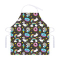 Girly Unicorn Donut Pattern Print Adjustable Apron