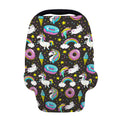 Girly Unicorn Donut Pattern Print Baby Seat Cover