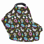 Girly Unicorn Donut Pattern Print Baby Seat Cover