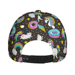 Girly Unicorn Donut Pattern Print Baseball Cap