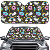 Girly Unicorn Donut Pattern Print Car Windshield Sun Shade