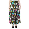 Girly Unicorn Donut Pattern Print Chiffon Maxi Skirt