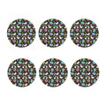 Girly Unicorn Donut Pattern Print Coaster Set
