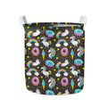 Girly Unicorn Donut Pattern Print Collapsible Laundry Basket