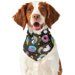 Girly Unicorn Donut Pattern Print Dog Bandana