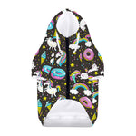 Girly Unicorn Donut Pattern Print Dog Zip Up Hoodie