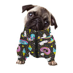 Girly Unicorn Donut Pattern Print Dog Zip Up Jacket