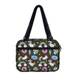 Girly Unicorn Donut Pattern Print Double Strap Bible Bag
