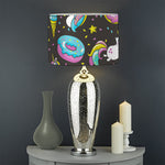 Girly Unicorn Donut Pattern Print Drum Lamp Shade