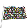 Girly Unicorn Donut Pattern Print Flag