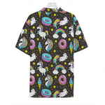 Girly Unicorn Donut Pattern Print Hawaiian Shirt