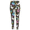 Girly Unicorn Donut Pattern Print High-Waisted Pocket Leggings