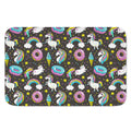 Girly Unicorn Donut Pattern Print Indoor Door Mat