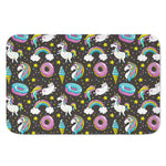 Girly Unicorn Donut Pattern Print Indoor Door Mat