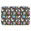 Girly Unicorn Donut Pattern Print Indoor Door Mat