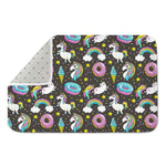 Girly Unicorn Donut Pattern Print Indoor Door Mat