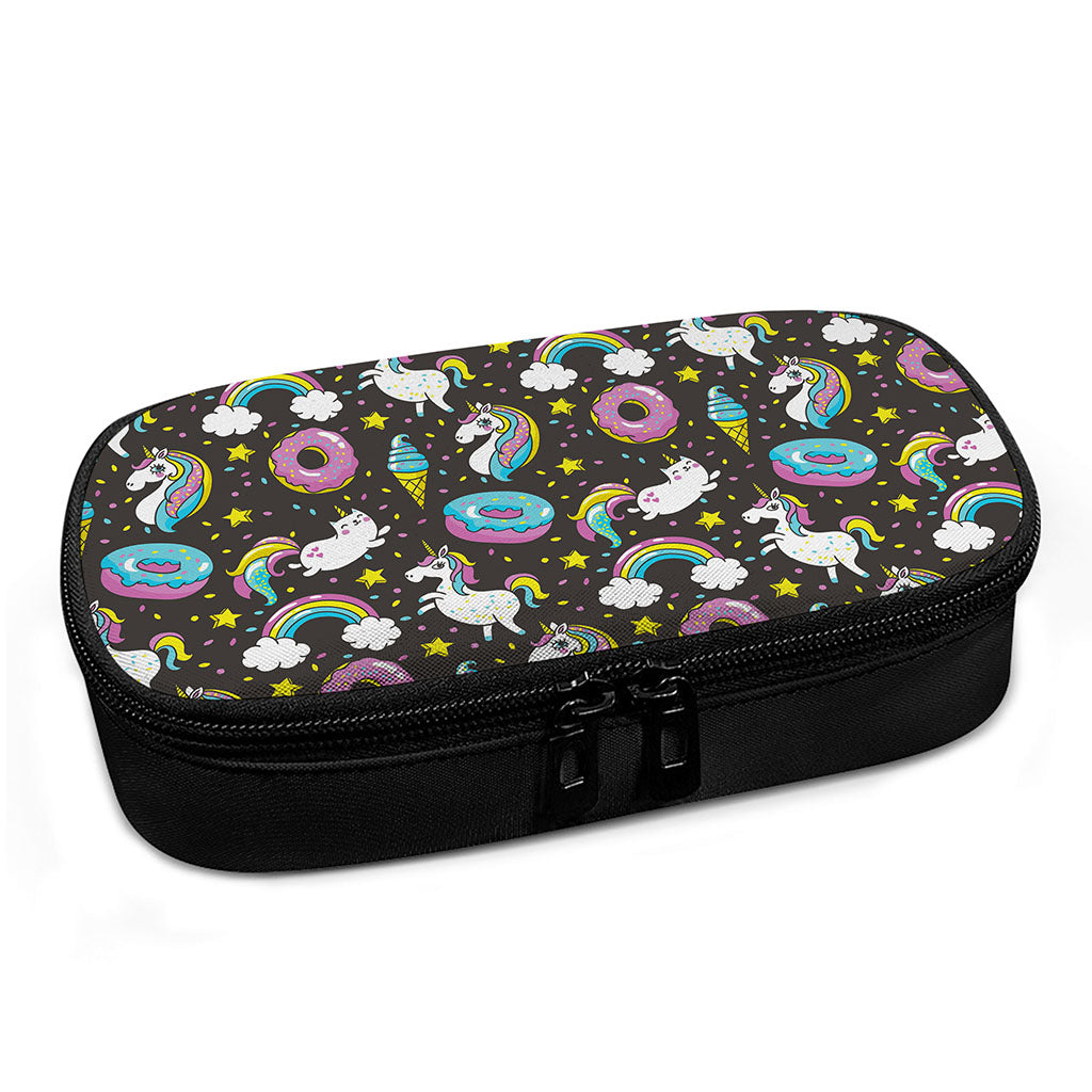 Girly Unicorn Donut Pattern Print Insulin Cooler Travel Case