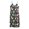 Girly Unicorn Donut Pattern Print Jersey Midi Cami Dress