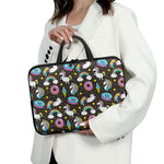 Girly Unicorn Donut Pattern Print Laptop Sleeve With Handle