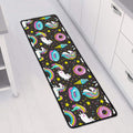 Girly Unicorn Donut Pattern Print Long Kitchen Mat