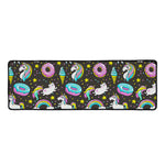 Girly Unicorn Donut Pattern Print Long Kitchen Mat