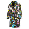 Girly Unicorn Donut Pattern Print Men's Bathrobe