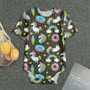 Girly Unicorn Donut Pattern Print Men's Bodysuit