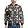 Girly Unicorn Donut Pattern Print Men's Bomber Jacket