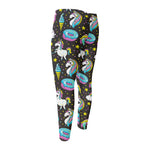 Girly Unicorn Donut Pattern Print Men's Compression Pants