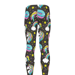 Girly Unicorn Donut Pattern Print Men's leggings