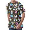 Girly Unicorn Donut Pattern Print Men's Velvet T-Shirt