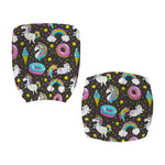 Girly Unicorn Donut Pattern Print Office Chair Cover