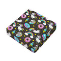 Girly Unicorn Donut Pattern Print Outdoor Seat Cushion Cover