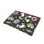 Girly Unicorn Donut Pattern Print Pet Cooling Mat Cover