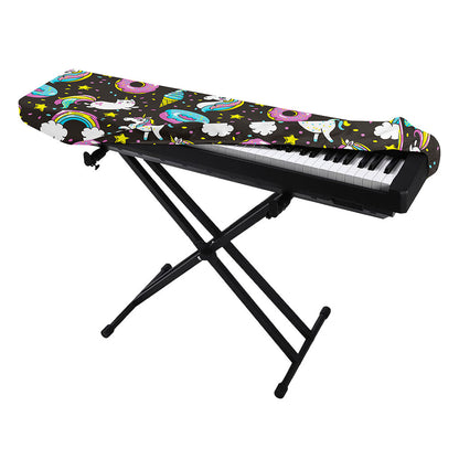 Girly Unicorn Donut Pattern Print Piano Keyboard Cover