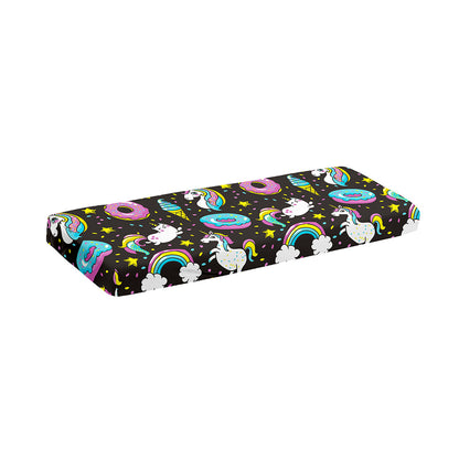 Girly Unicorn Donut Pattern Print Piano Keyboard Cover