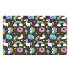 Girly Unicorn Donut Pattern Print Polyester Doormat