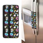 Girly Unicorn Donut Pattern Print Refrigerator Handle Covers