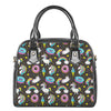 Girly Unicorn Donut Pattern Print Shoulder Handbag