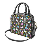 Girly Unicorn Donut Pattern Print Shoulder Handbag