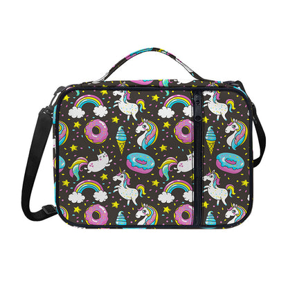 Girly Unicorn Donut Pattern Print Shoulder Strap Bible Bag
