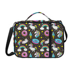 Girly Unicorn Donut Pattern Print Shoulder Strap Bible Bag
