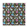 Girly Unicorn Donut Pattern Print Silk Bandana