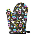Girly Unicorn Donut Pattern Print Single Oven Mitt