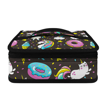 Girly Unicorn Donut Pattern Print Small Lunch Bag