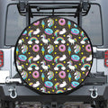 Girly Unicorn Donut Pattern Print Tire Cover