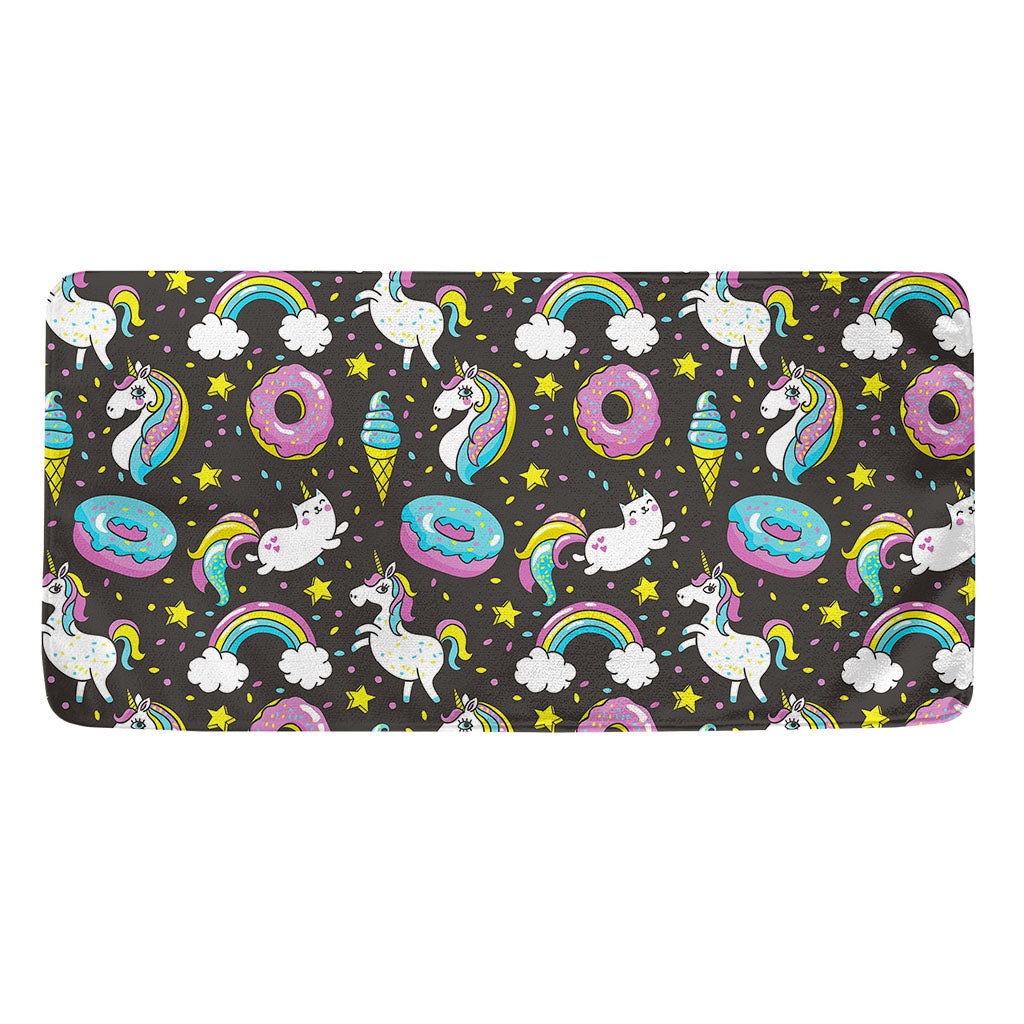 Girly Unicorn Donut Pattern Print Towel