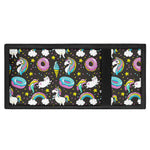 Girly Unicorn Donut Pattern Print Trifold Wallet