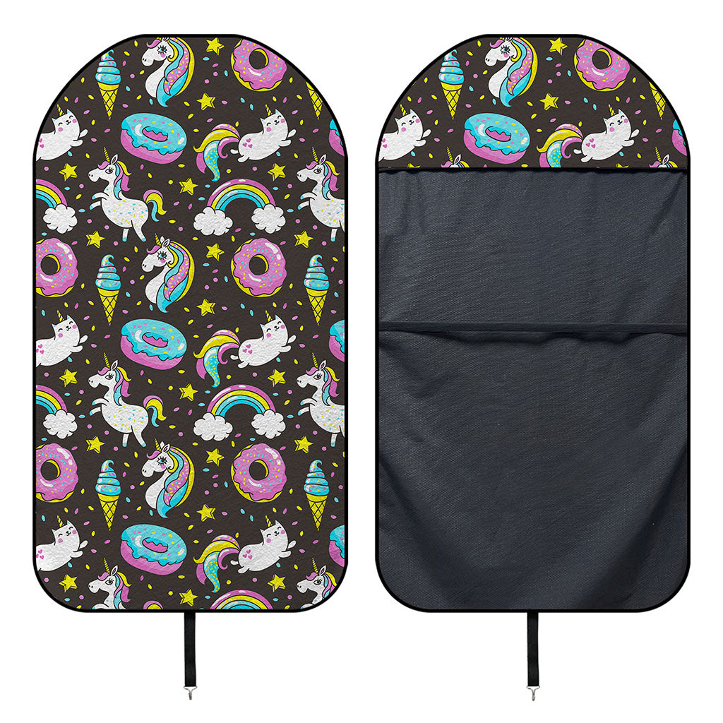 Girly Unicorn Donut Pattern Print Waterproof Car Seat Cover